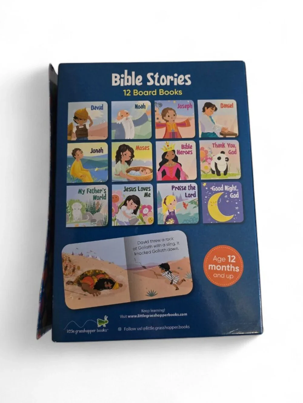 12Pc Bible Stories My Little Library Board Book Set Little Grasshopper Christian